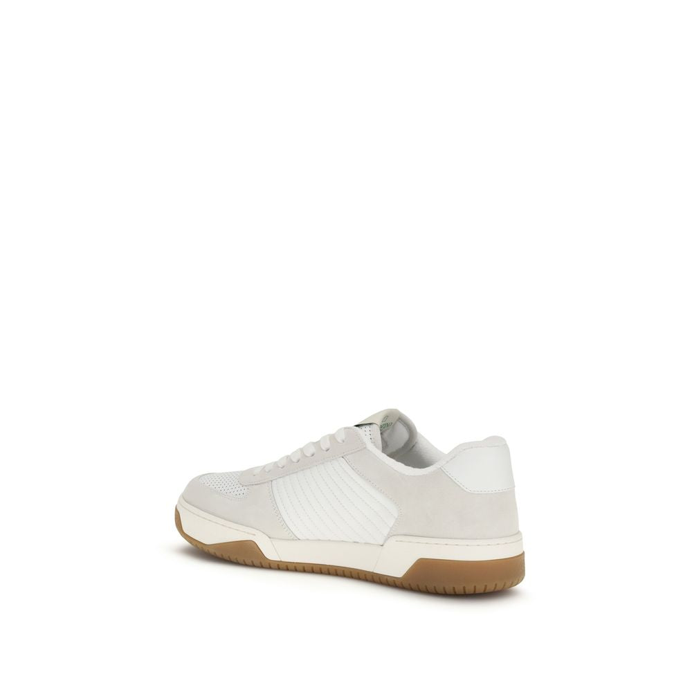 Valentino Garavani White Calf Leather Bos Taurus Athletic Sneakers - ClickThatClicks 