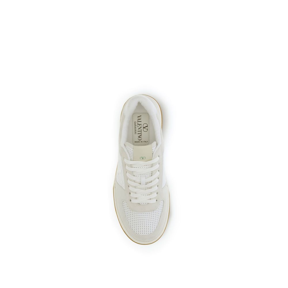 Valentino Garavani White Calf Leather Bos Taurus Athletic Sneakers - ClickThatClicks 