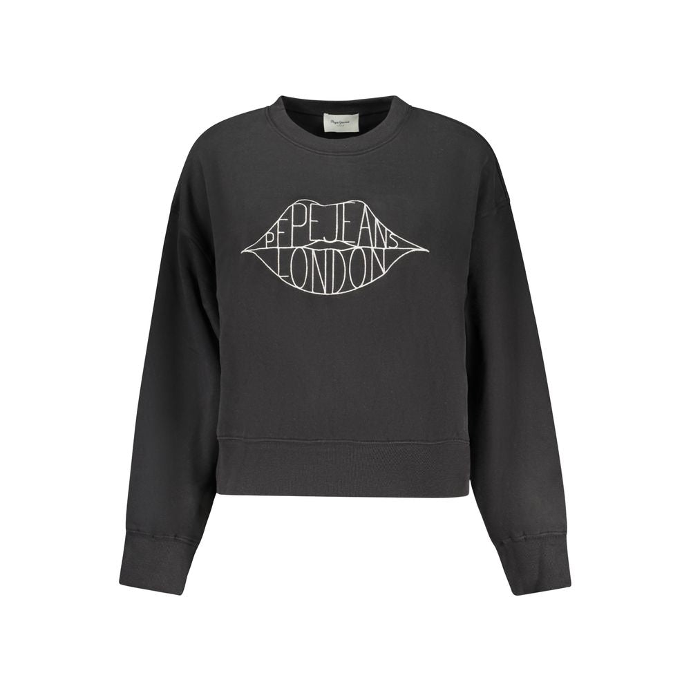 Pepe Jeans Black Cotton Women Sweatshirt