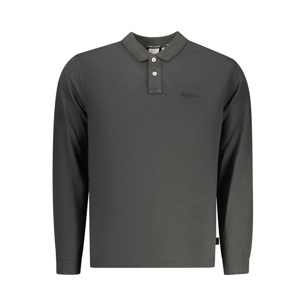 Pepe Jeans Black Cotton Polo Shirt