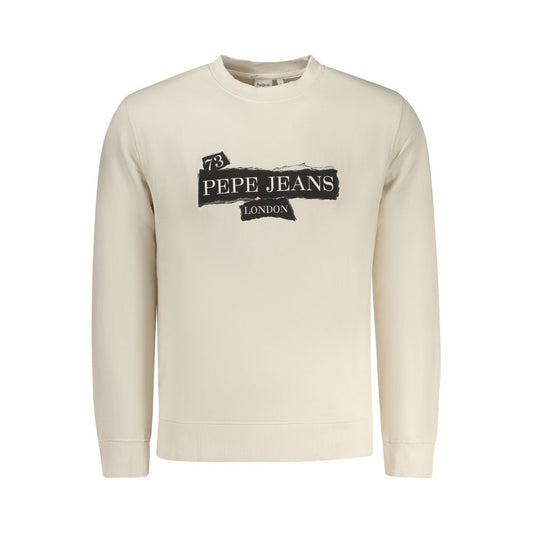 Pepe Jeans Beige Cotton Men Sweatshirt - ClickThatClicks 