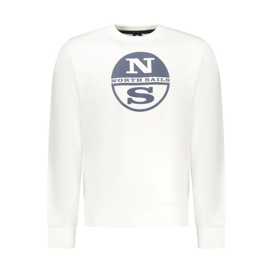 North Sails White Cotton Men's Sweatshirt - ClickThatClicks 