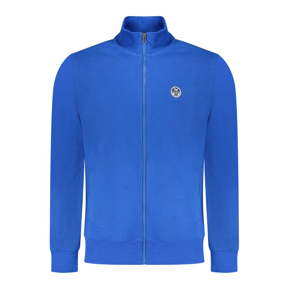 North Sails Blue Cotton Men Sweatshirt - ClickThatClicks 