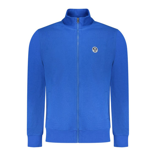 North Sails Blue Cotton Men Sweatshirt - ClickThatClicks 