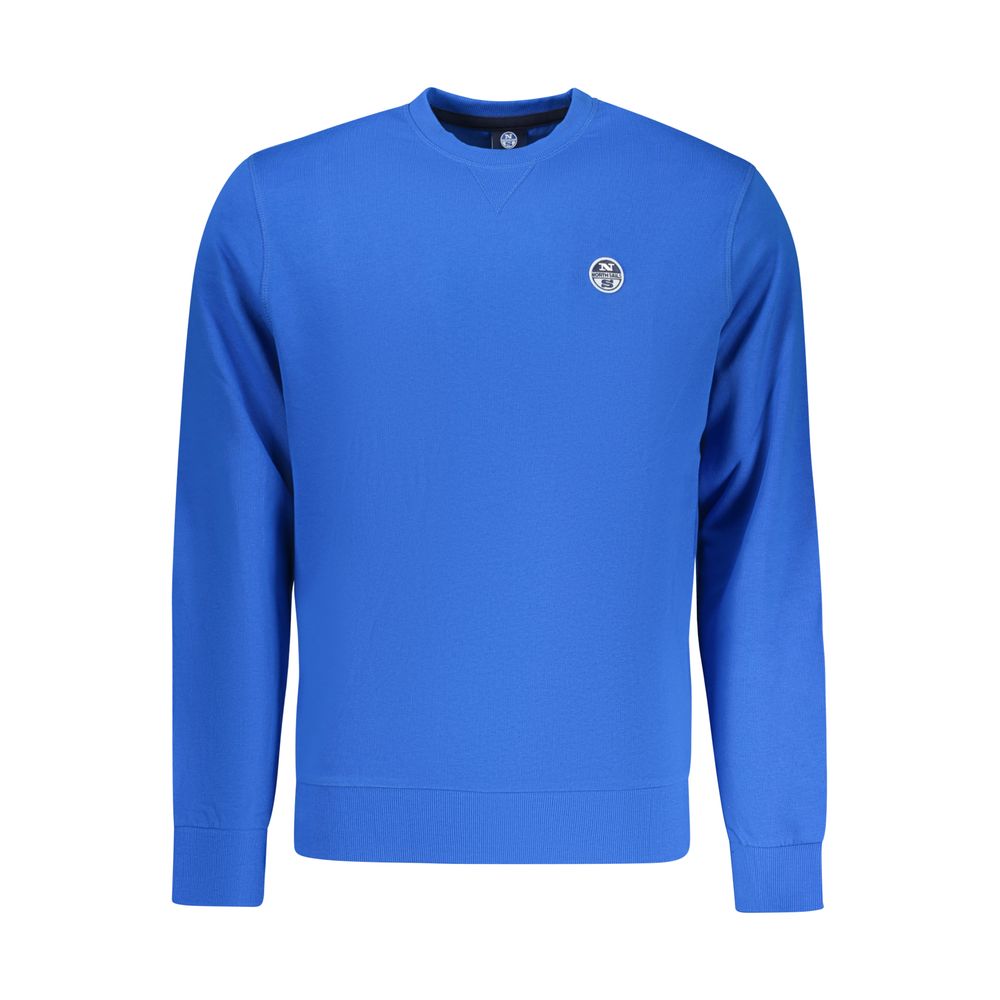 North Sails Blue Cotton Mens Sweatshirt - ClickThatClicks 