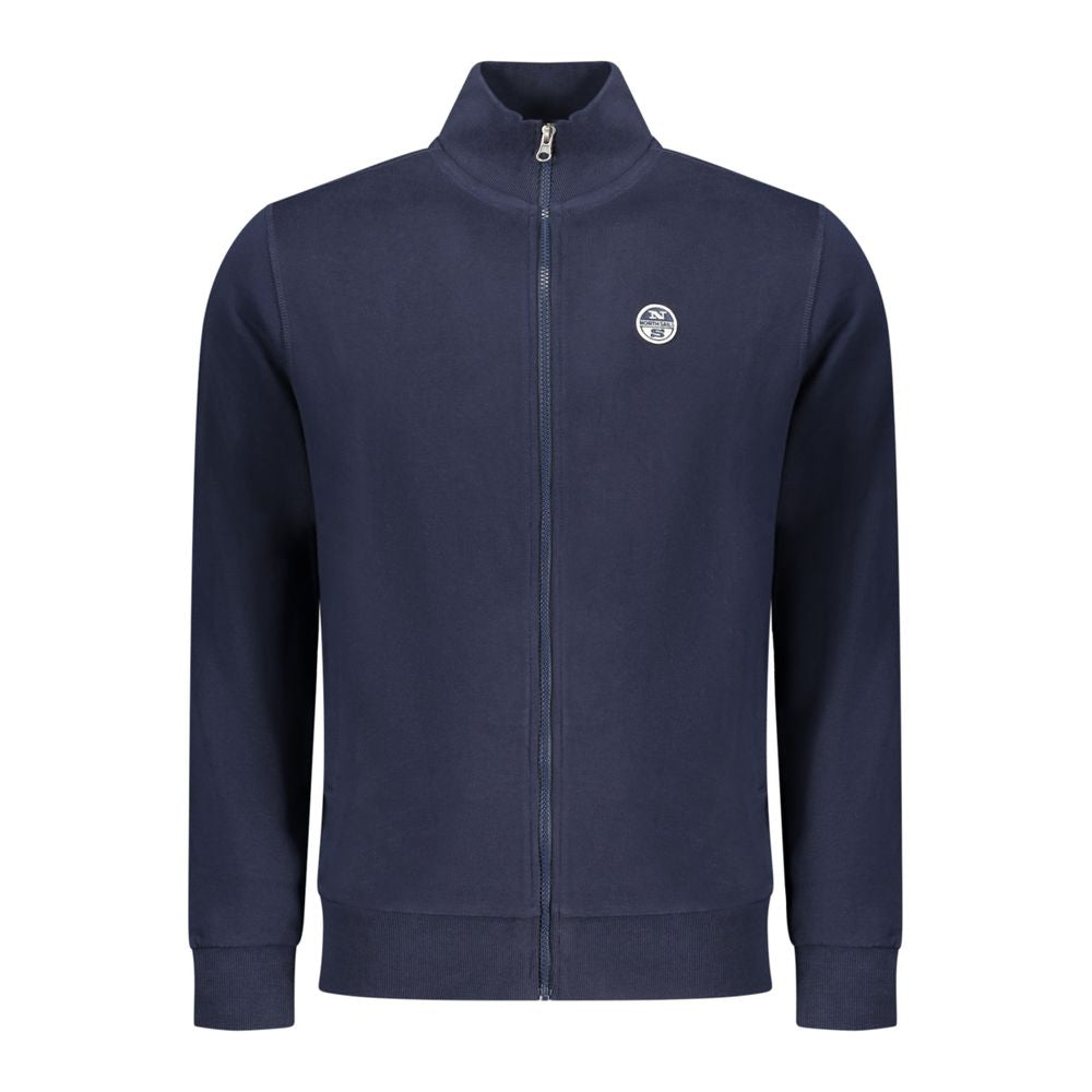 North Sails Blue Cotton Men Sweatshirt - ClickThatClicks 