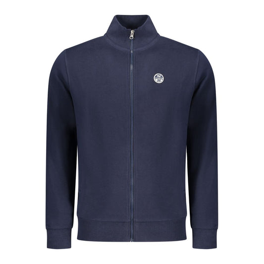 North Sails Blue Cotton Men Sweatshirt - ClickThatClicks 