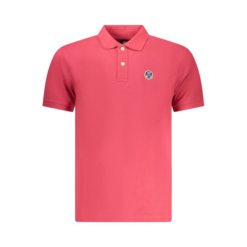 North Sails Red Cotton Men Polo Shirt