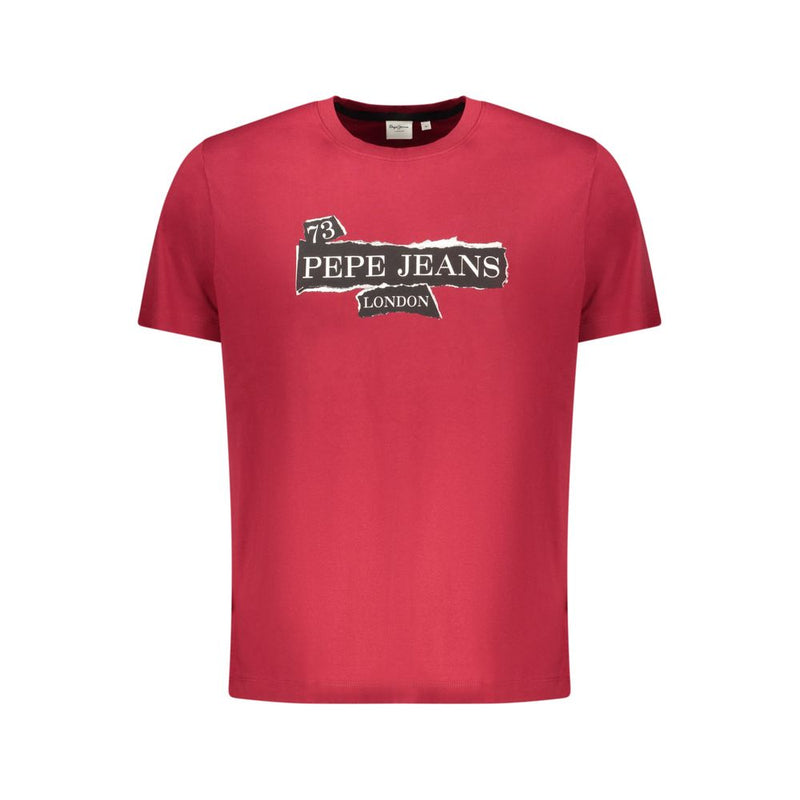 Pepe Jeans Red Cotton Men T-Shirt