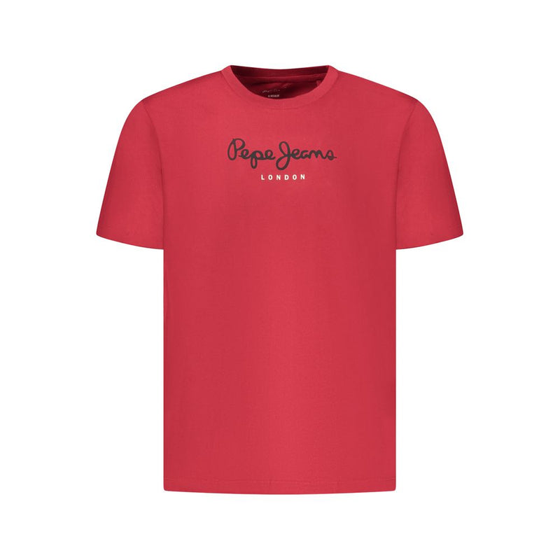 Pepe Jeans Red Cotton Men T-Shirt