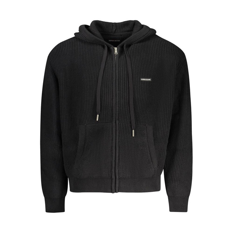 Guess Jeans Black Organic Cotton Men's Cardigan