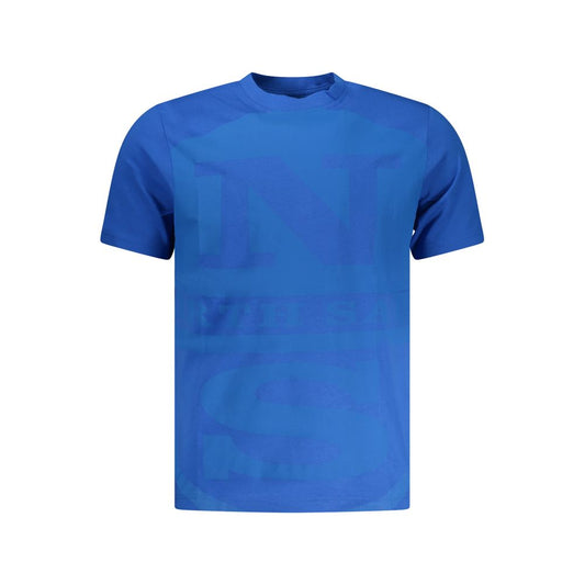 North Sails Blue Cotton Men T-Shirt - ClickThatClicks 
