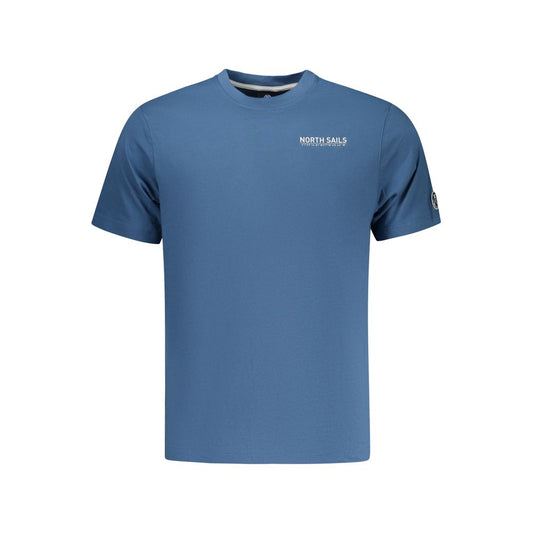 North Sails Blue Cotton Men T-Shirt - ClickThatClicks 