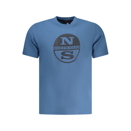 North Sails Blue Cotton Men T-Shirt - ClickThatClicks 