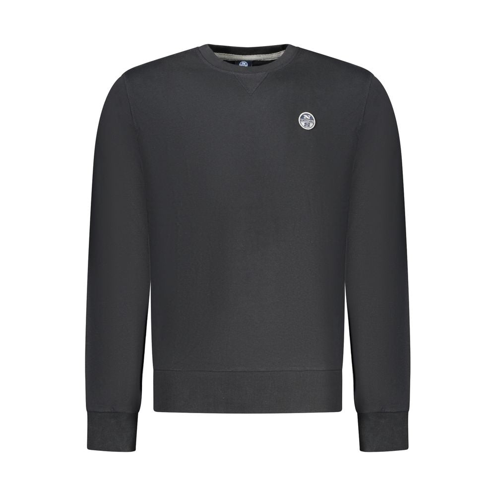 North Sails Black Cotton Men Sweatshirt - ClickThatClicks 