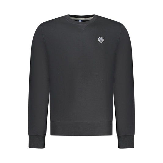 North Sails Black Cotton Men Sweatshirt - ClickThatClicks 