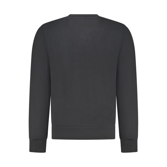 North Sails Black Cotton Men Sweatshirt - ClickThatClicks 
