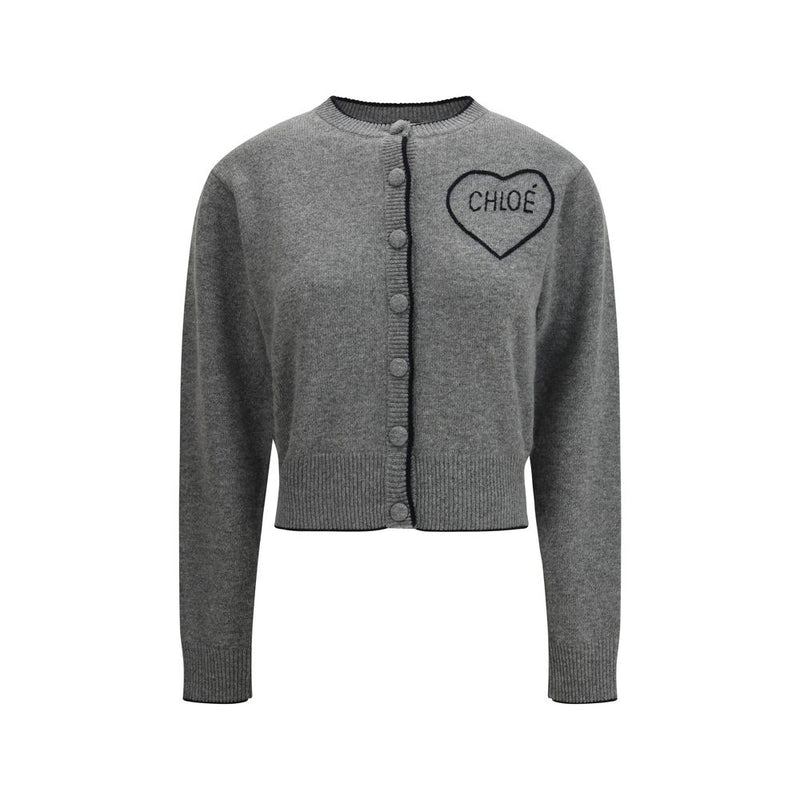 Chloé Gray Wool Cardigan