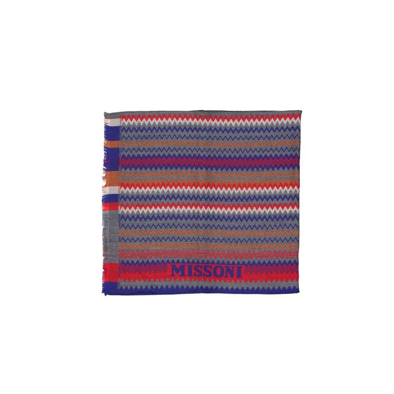Missoni Blue Wool Scarf
