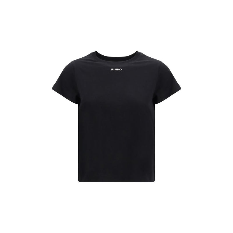 PINKO Black Cotton T-Shirt