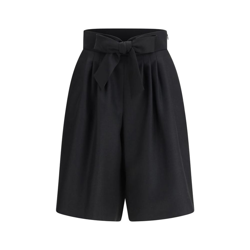 Valentino Black Wool Bermuda Shorts