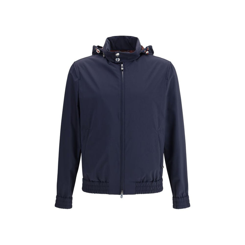 Brunello Cucinelli Blue Polyamide Shell Jacket