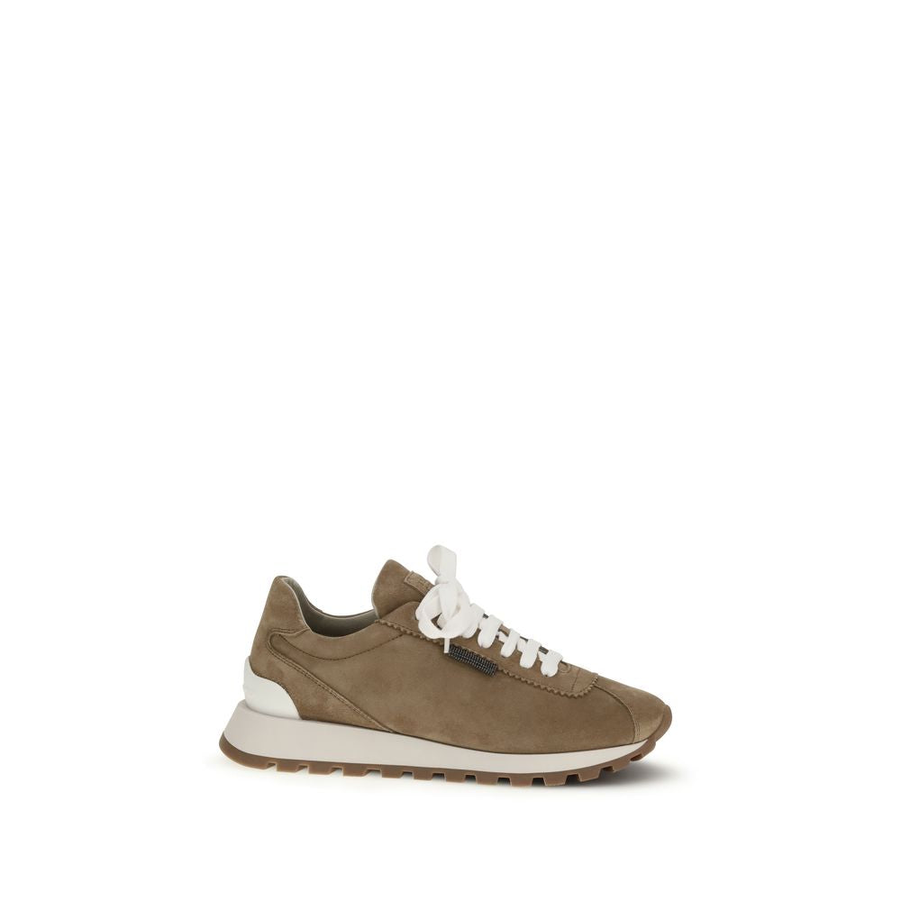 Brunello Cucinelli Beige Rubber Platform Sneakers - ClickThatClicks 