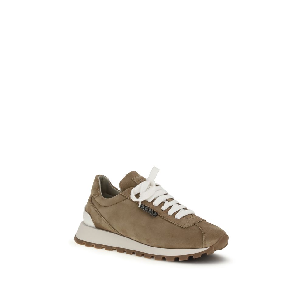 Brunello Cucinelli Beige Rubber Platform Sneakers - ClickThatClicks 