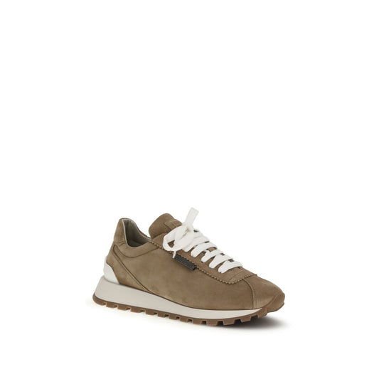 Brunello Cucinelli Beige Rubber Platform Sneakers - ClickThatClicks 