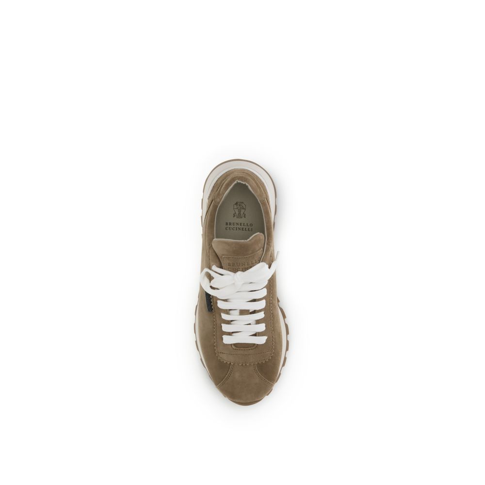 Brunello Cucinelli Beige Rubber Platform Sneakers - ClickThatClicks 