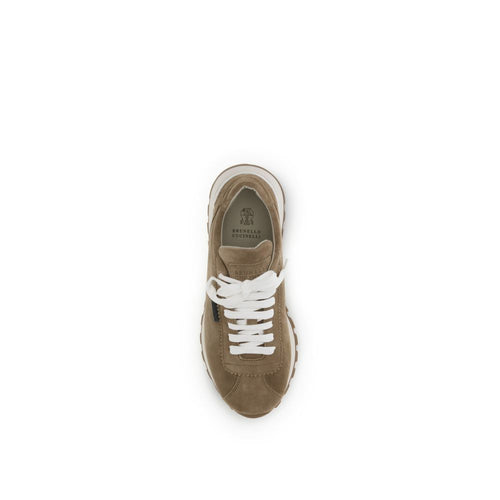 Brunello Cucinelli Beige Rubber Platform Sneakers - ClickThatClicks 