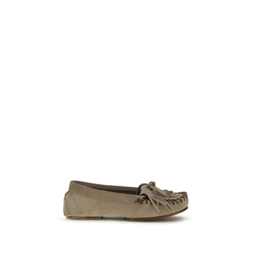Paris Texas Gray Calf Leather Bos Taurus Moccassin - ClickThatClicks 