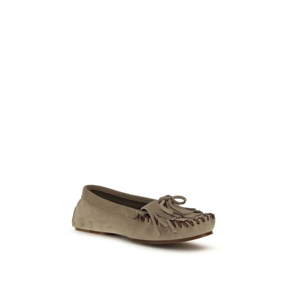 Paris Texas Gray Calf Leather Bos Taurus Moccassin - ClickThatClicks 