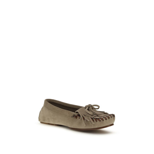 Paris Texas Gray Calf Leather Bos Taurus Moccassin - ClickThatClicks 