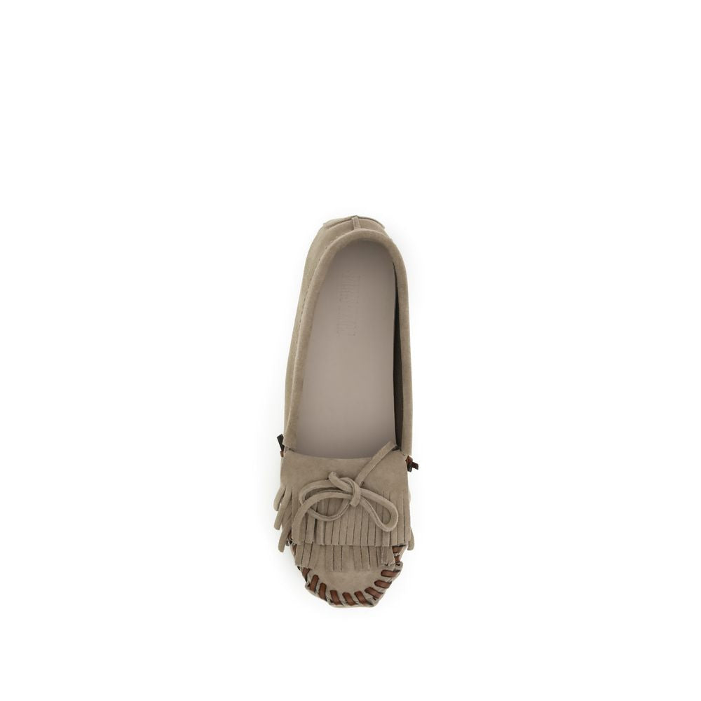 Paris Texas Gray Calf Leather Bos Taurus Moccassin - ClickThatClicks 