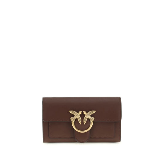 PINKO Brown Calf Leather Bos Taurus Shoulder Bag - ClickThatClicks 