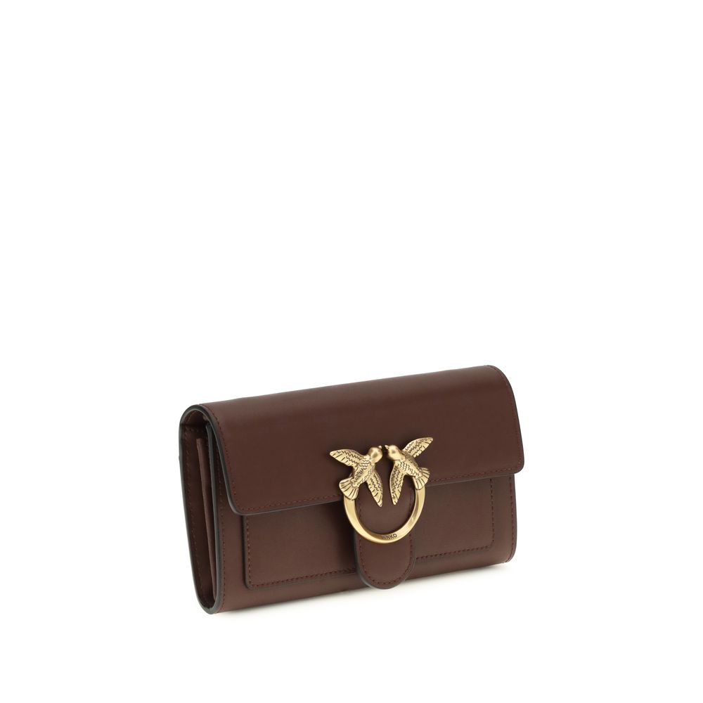 PINKO Brown Calf Leather Bos Taurus Shoulder Bag - ClickThatClicks 