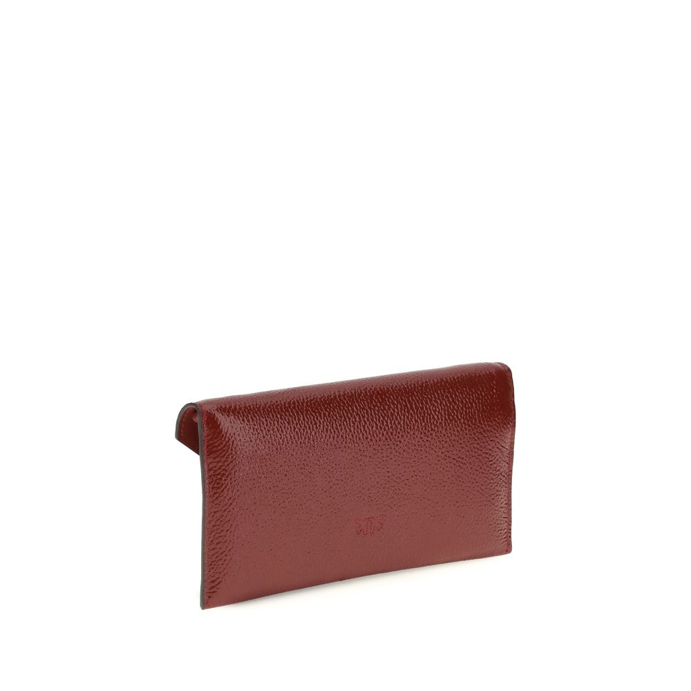PINKO Bordeaux Calf Leather Bos Taurus Handbag - ClickThatClicks 