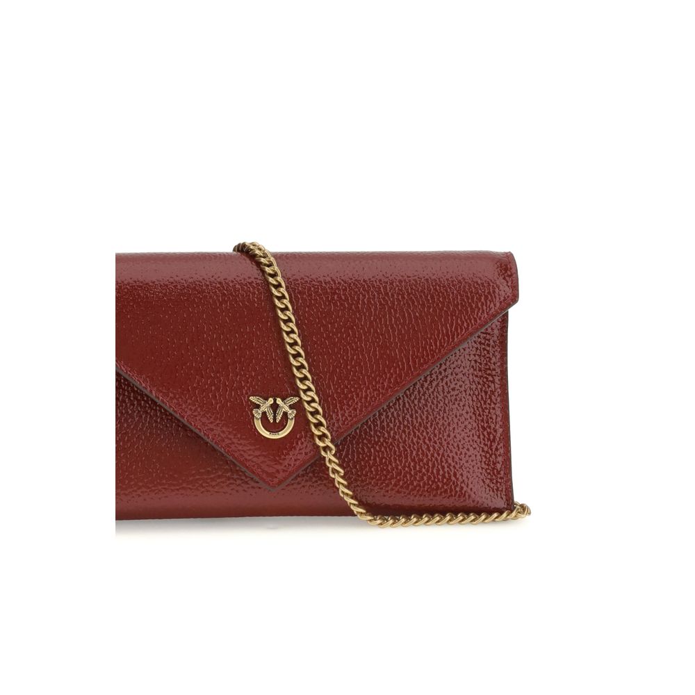 PINKO Bordeaux Calf Leather Bos Taurus Handbag - ClickThatClicks 