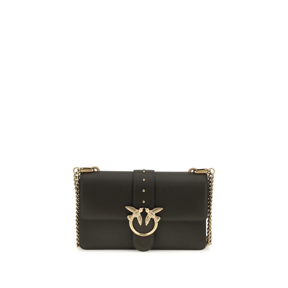 PINKO Bicolor Calf Leather Bos Taurus Shoulder Bag - ClickThatClicks 