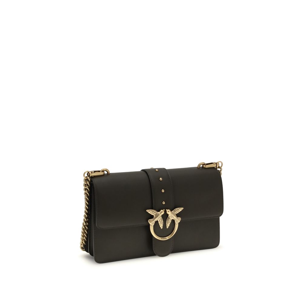 PINKO Bicolor Calf Leather Bos Taurus Shoulder Bag - ClickThatClicks 