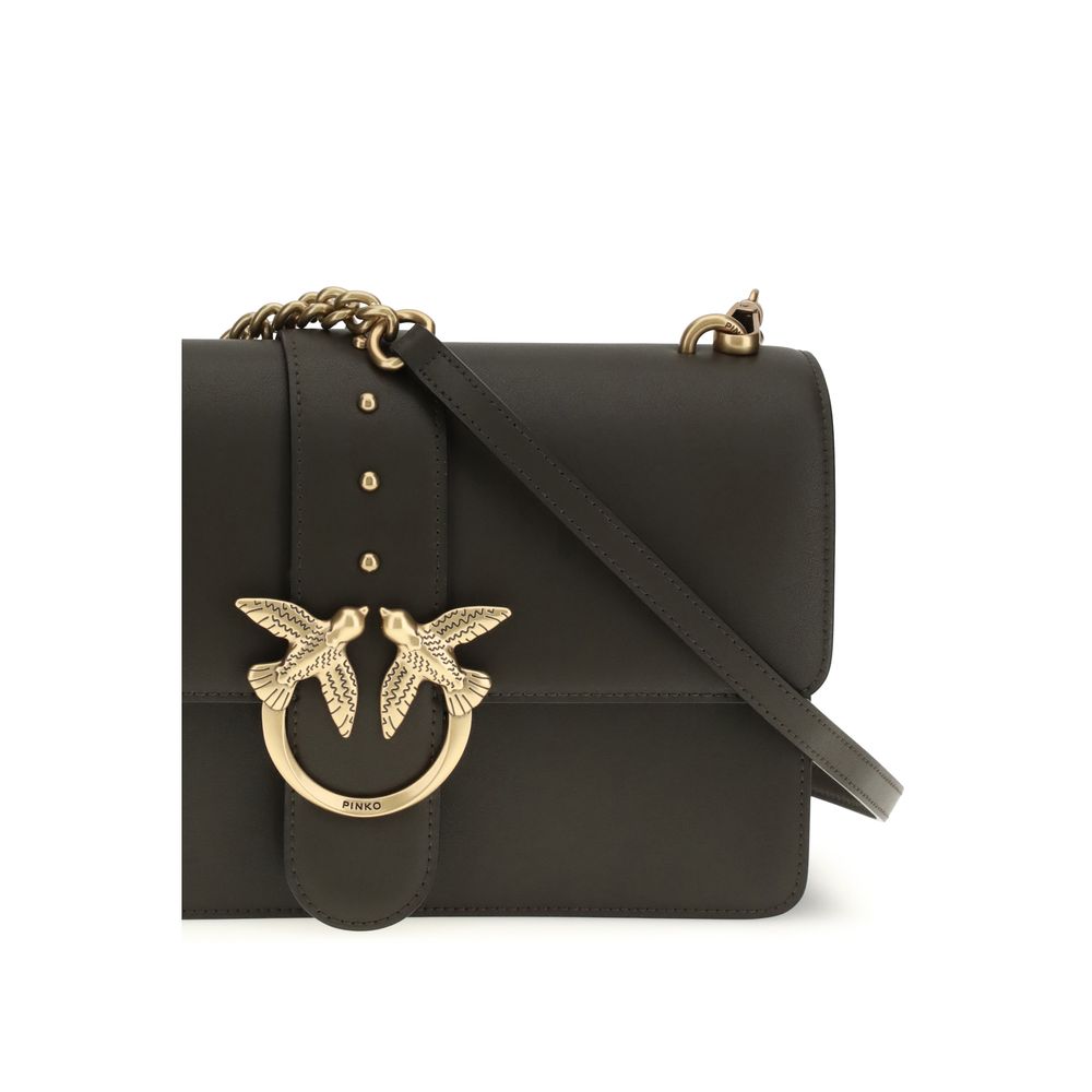 PINKO Bicolor Calf Leather Bos Taurus Shoulder Bag - ClickThatClicks 