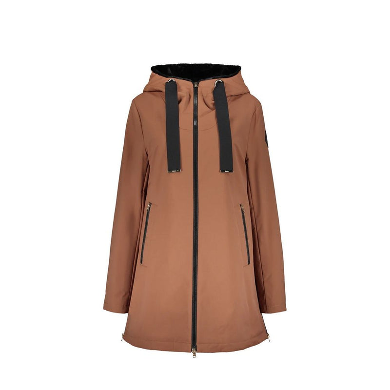 Herno Brown Polyester Full-Length Jacket