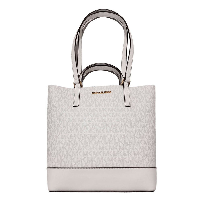 Michael Kors White Leather Tote Bag