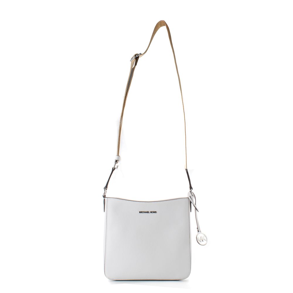 Michael Kors White Canvas Shoulder Bag
