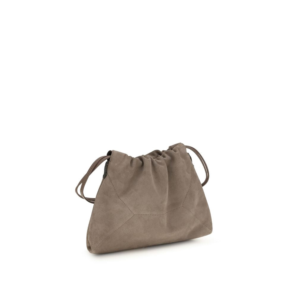 Brunello Cucinelli Beige Calf Leather Bos Taurus Clutch Bag - ClickThatClicks 