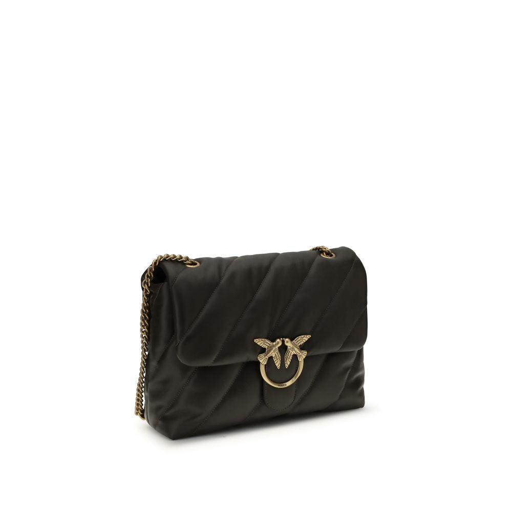 PINKO Bicolor Calf Leather Bos Taurus Shoulder Bag - ClickThatClicks 
