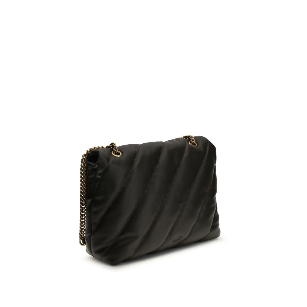 PINKO Bicolor Calf Leather Bos Taurus Shoulder Bag - ClickThatClicks 