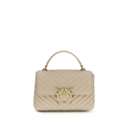 PINKO Beige Calf Leather Bos Taurus Handbag - ClickThatClicks 