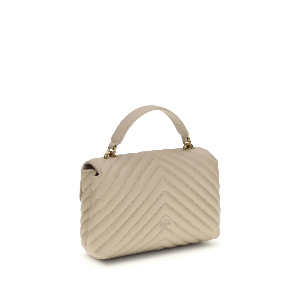 PINKO Beige Calf Leather Bos Taurus Handbag - ClickThatClicks 